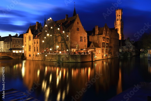 Classic view of Bruges, Belgium