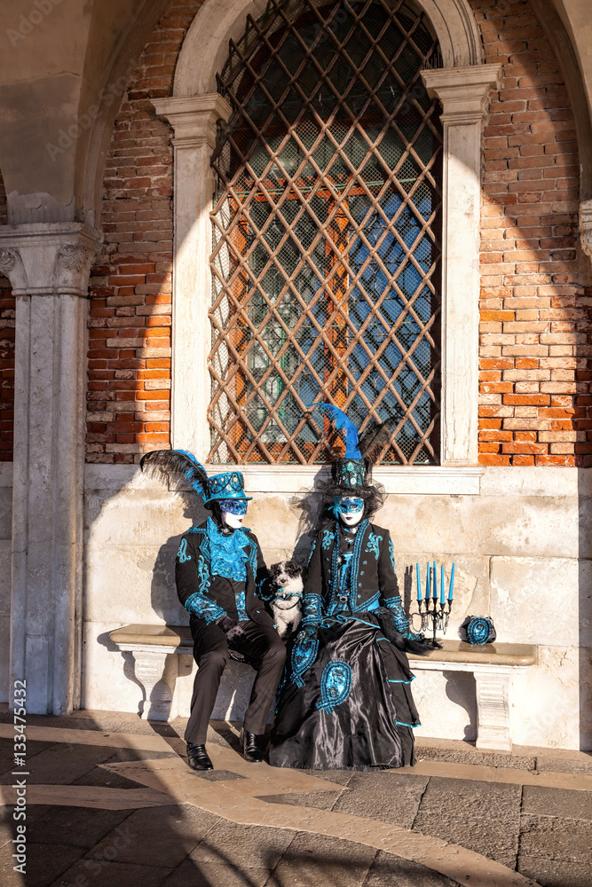 Beautiful masks at carnival in Venice, Italy
