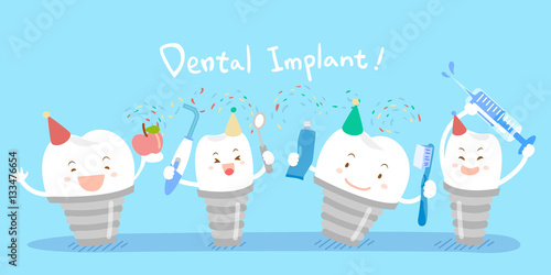 cute cartoon dental implants