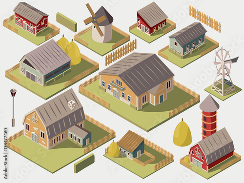 Farms Isometric Set