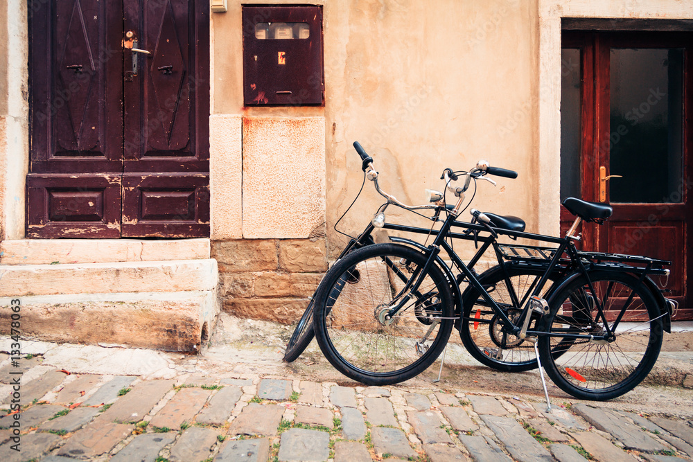 Bicycles In The Streets Of Piran Bicycles In The Streets Of Piran