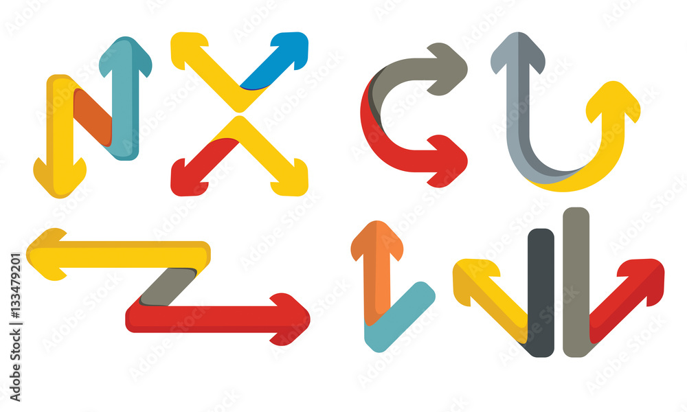 Color arrows set Color arrows set