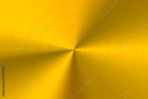 Glossy round polished golden metal horizontal background