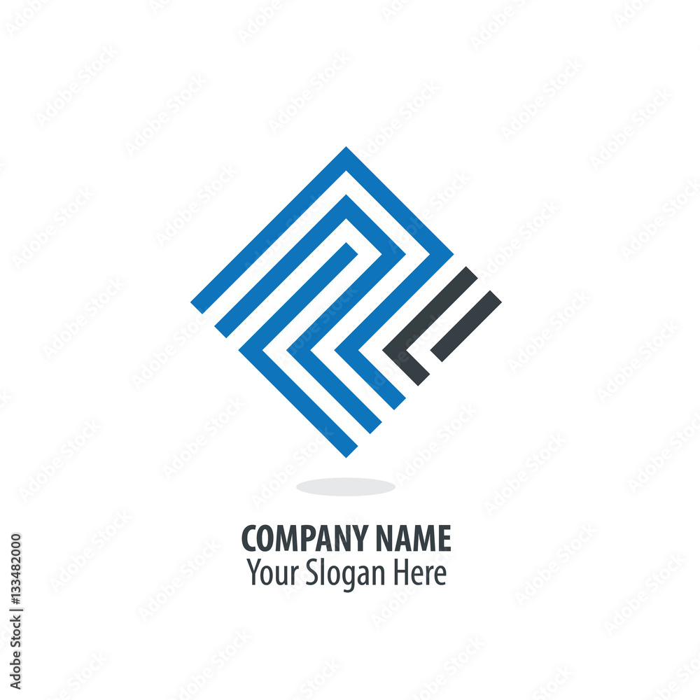 Initial Letter P R Maze Concept Design Logo Initial Letter P R Maze Concept Design Logo