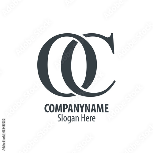 Initial Letter CO OC Isolated Design Logo photo