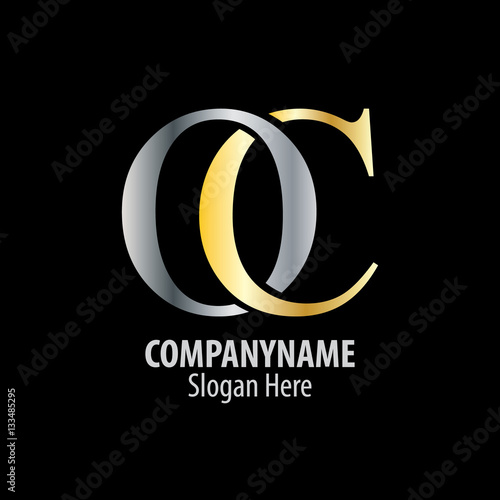 Initial Letter CO OC Isolated Design Logo