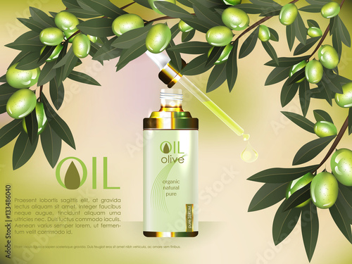 Skin serum toner template, glass droplet bottle