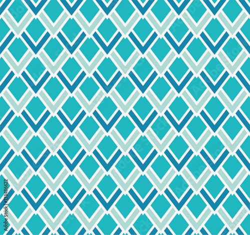 Geometric seamless background with blue rhombs