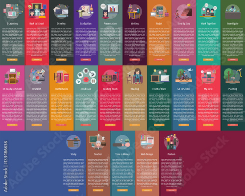 Education and Science Vertical Banner Concept