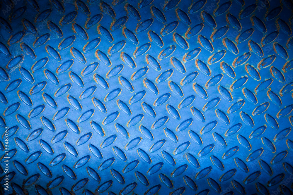 Surfaces blue metal floor sheet with rust. Surfaces blue metal floor sheet with rust.