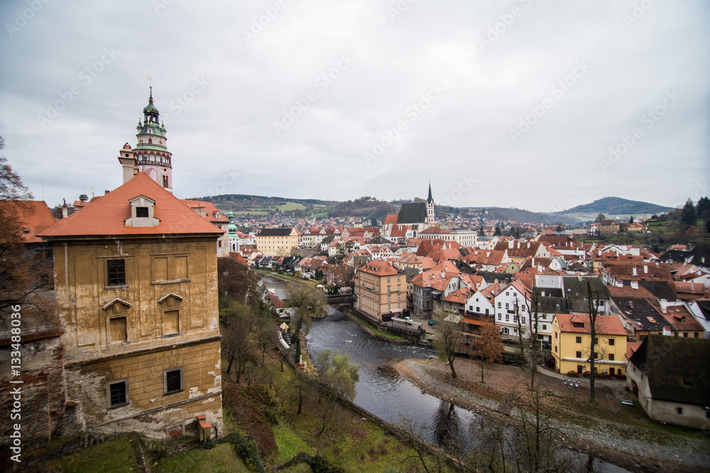 Fototapeta premium Cesky Krumlov, Czech Republic in autumn - like a point of turistic destination
