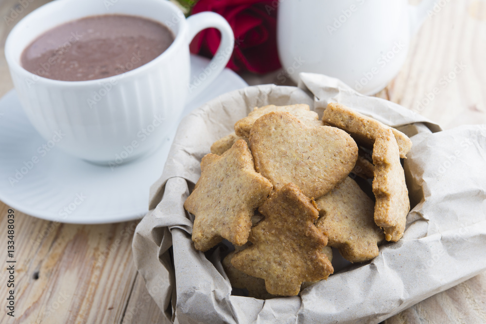 Chocolate with cookies for special day Chocolate with cookies for special day