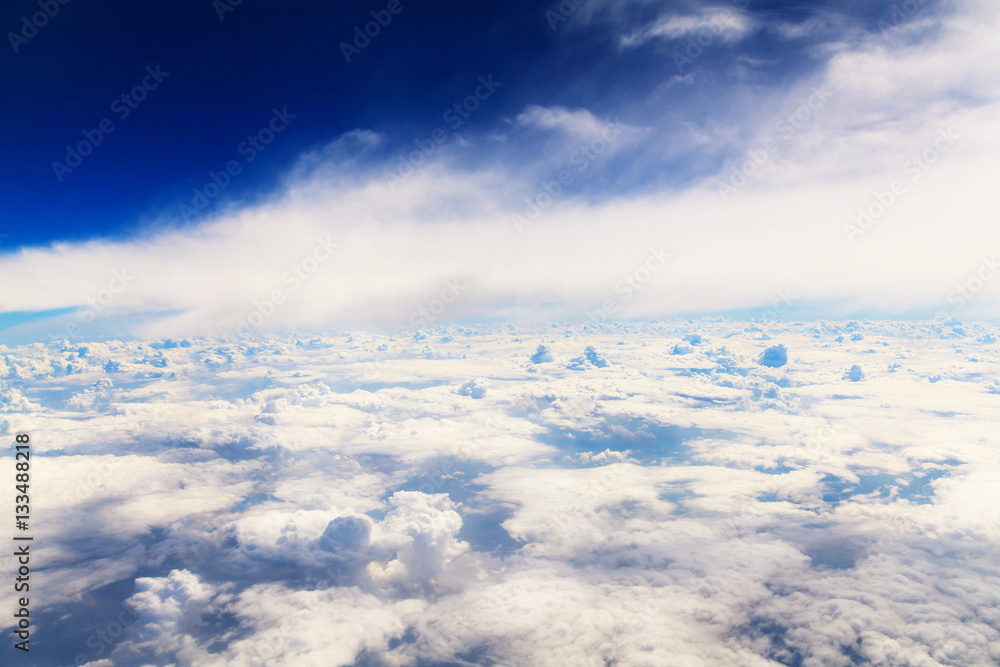 Beautiful Sky view through plane window Beautiful Sky view through plane window
