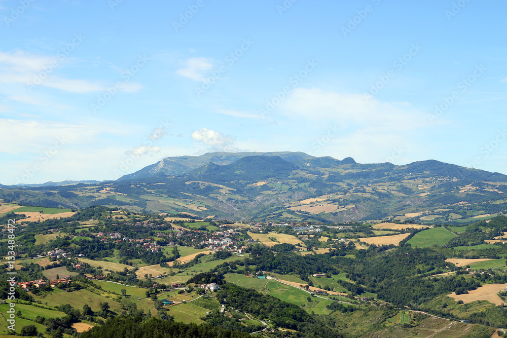Obraz premium Apennine mountains San Marino Italy landscape