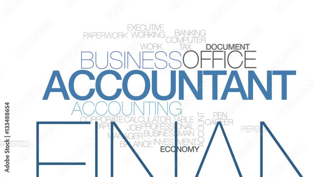 Accountant animated word cloud, text design animation. Kinetic typography. Accountant animated word cloud, text design animation. Kinetic typography.