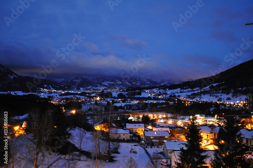 winter evening in the Alps