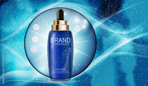 Oil Essence Hydrating Concentrate Bottle Template for Ads or Mag