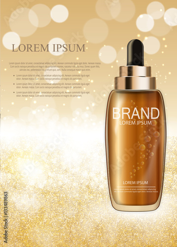 Oil Essence Hydrating Concentrate Bottle Template for Ads or Mag