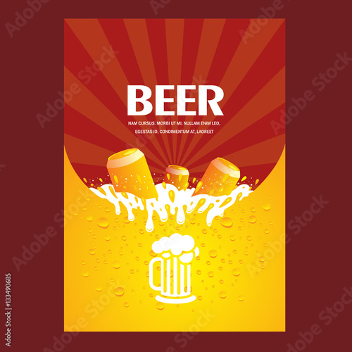 beer cover card menu splash