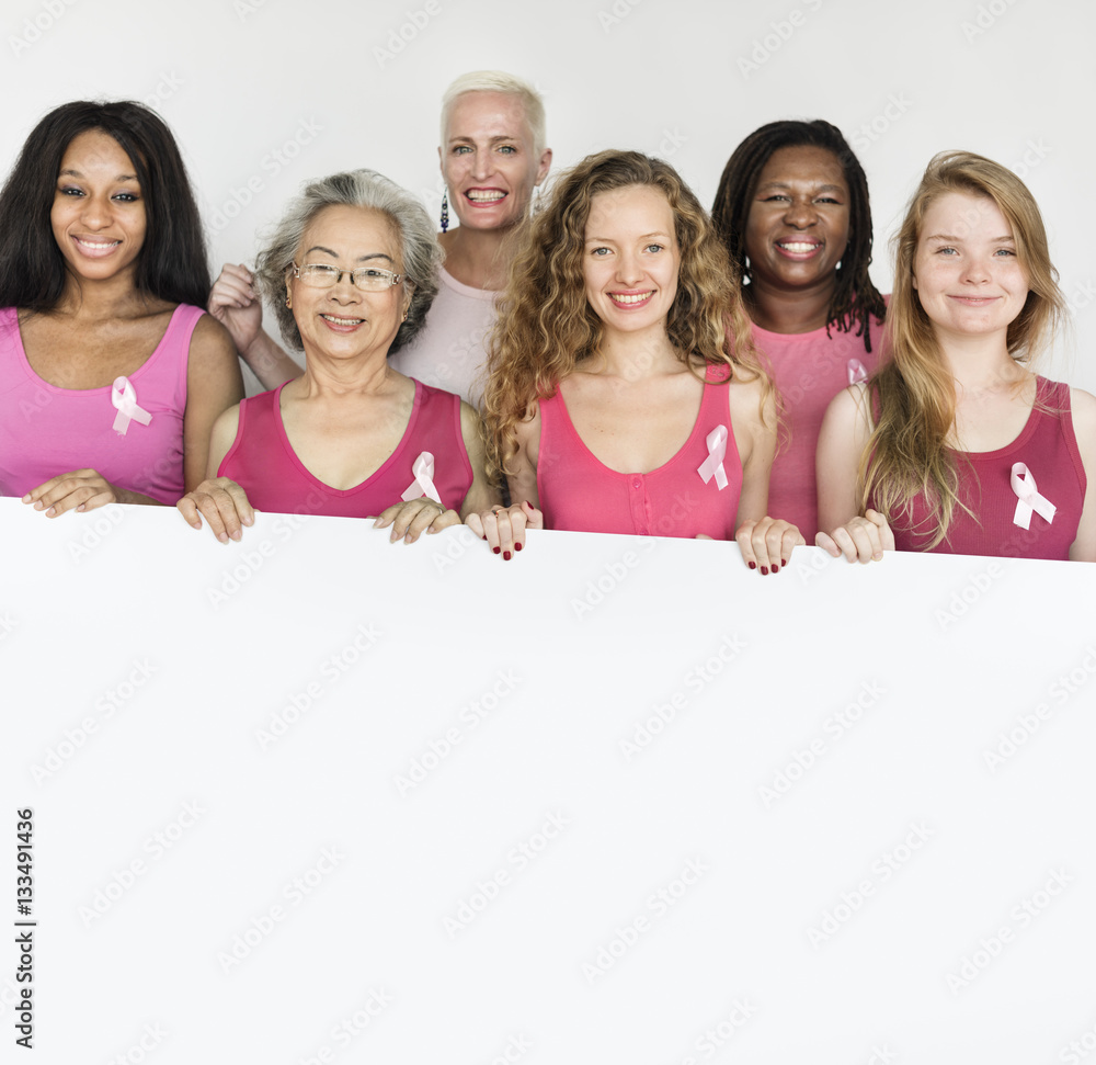 Pink Ribbon Breast Cancer Awareness Copy Space Banner Concept Pink Ribbon Breast Cancer Awareness Copy Space Banner Concept