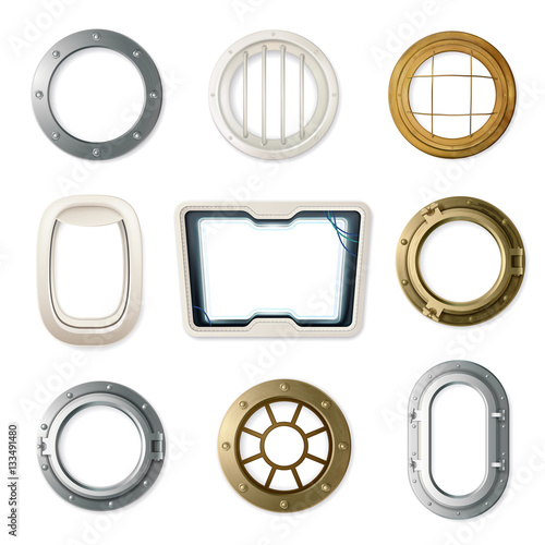 Realistic Portholes Set