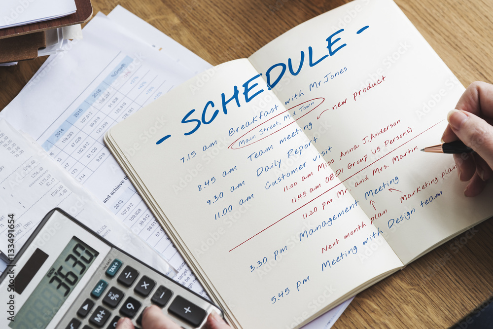 Obraz premium Schedule Planning Time Activity Concept