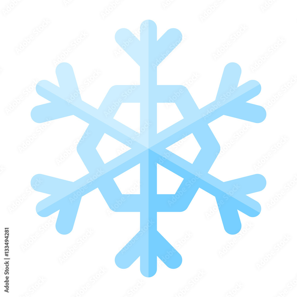 Snowflake blue crystal icon Snowflake blue crystal icon