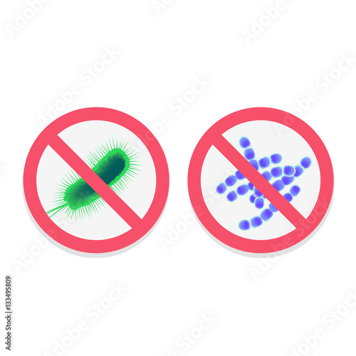 antibacterial sign set