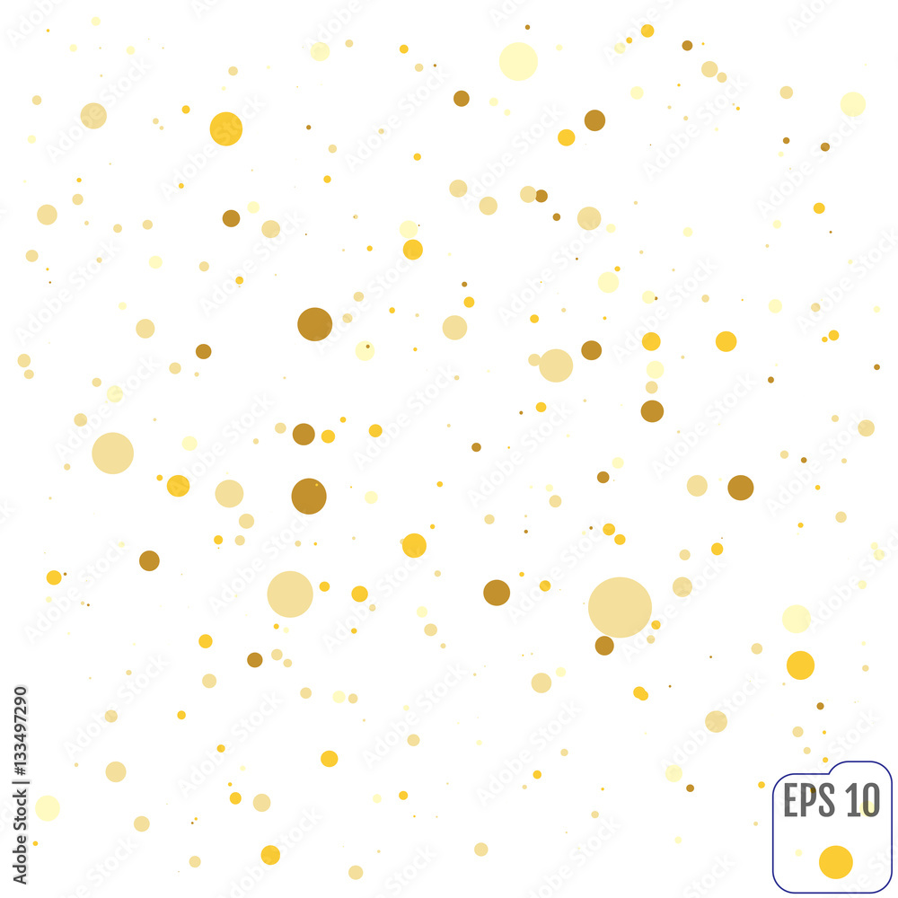 Gold Confetti celebration, Falling golden abstract decoration fo Gold Confetti celebration, Falling golden abstract decoration fo