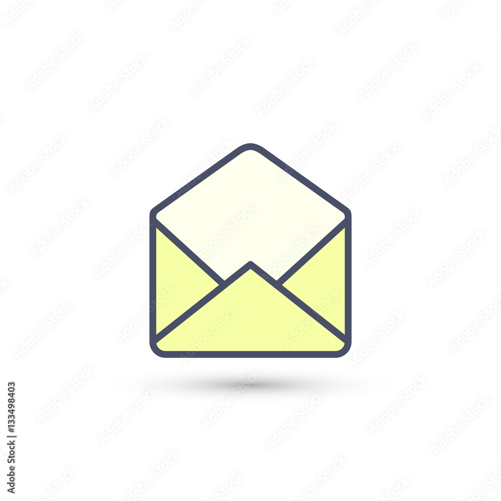 Open envelope icon. Vector. Open envelope icon. Vector.
