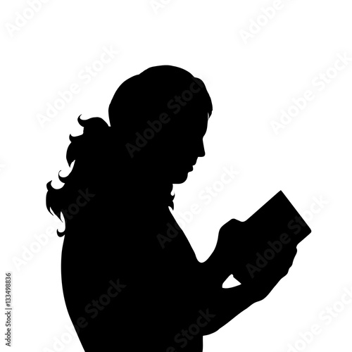 Vector silhouette of man.