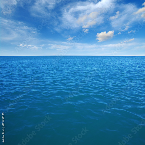 Blue sea water surface