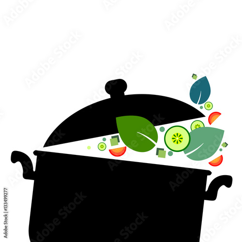 cooking, pan, saucepan, kitchen, food, illustration, object
