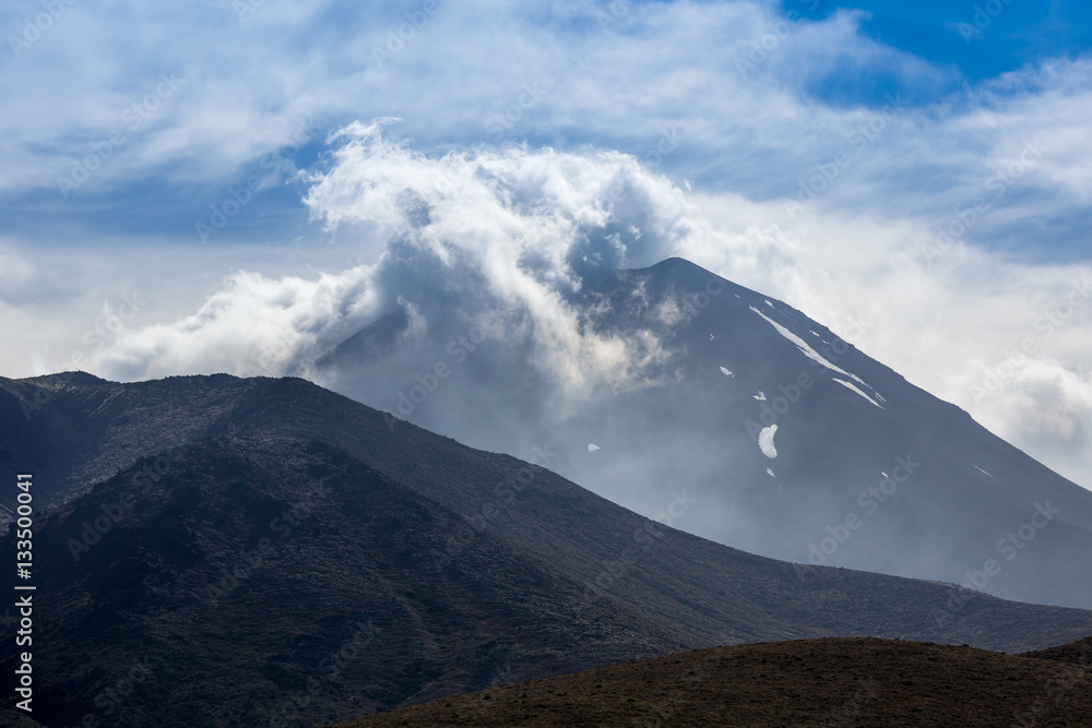 Ngoruhoe volcano. New Zealand Ngoruhoe volcano. New Zealand