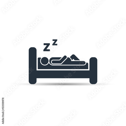 Sleeping man vector illustration