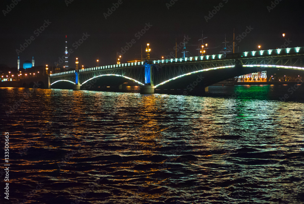 Night view of bridge