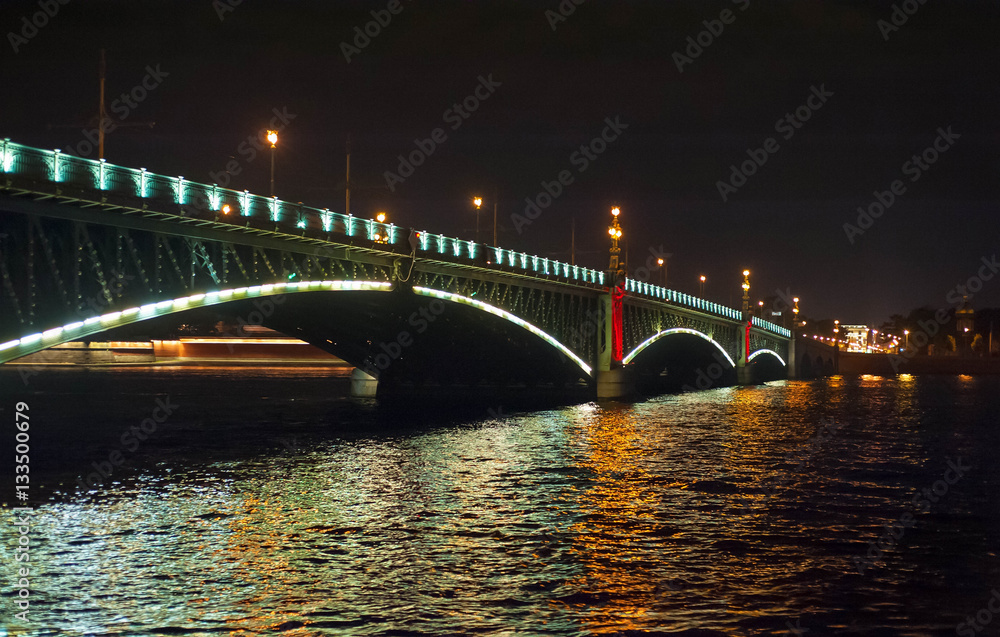 Night view of bridge Night view of bridge