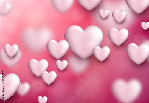 Valentine's love background with hearts.