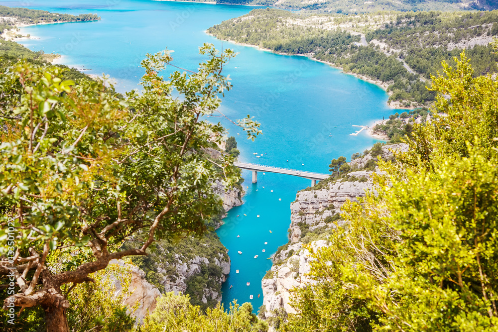 Gorges du Verdon,Provence in France, Europe. Beautiful view on lac de sainte-croix