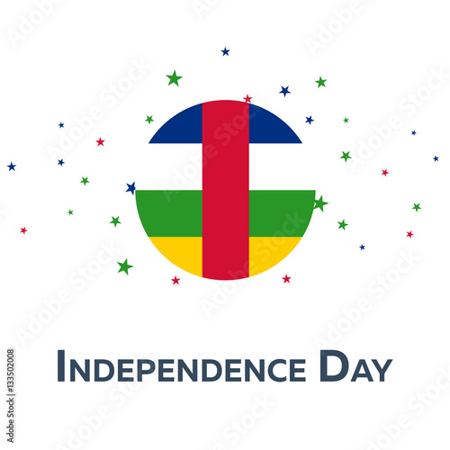 Independence day of Central African Republic. Patriotic Banner. Vector