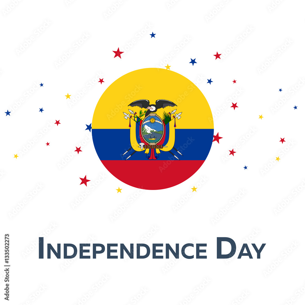 Independence day of Ecuador. Patriotic Banner. Vector illustration. Independence day of Ecuador. Patriotic Banner. Vector illustration.