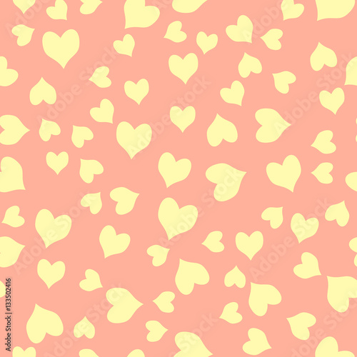 Seamless colorful hearts pattern