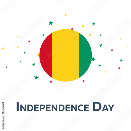 Independence day of Guinea. Patriotic Banner. Vector illustration.