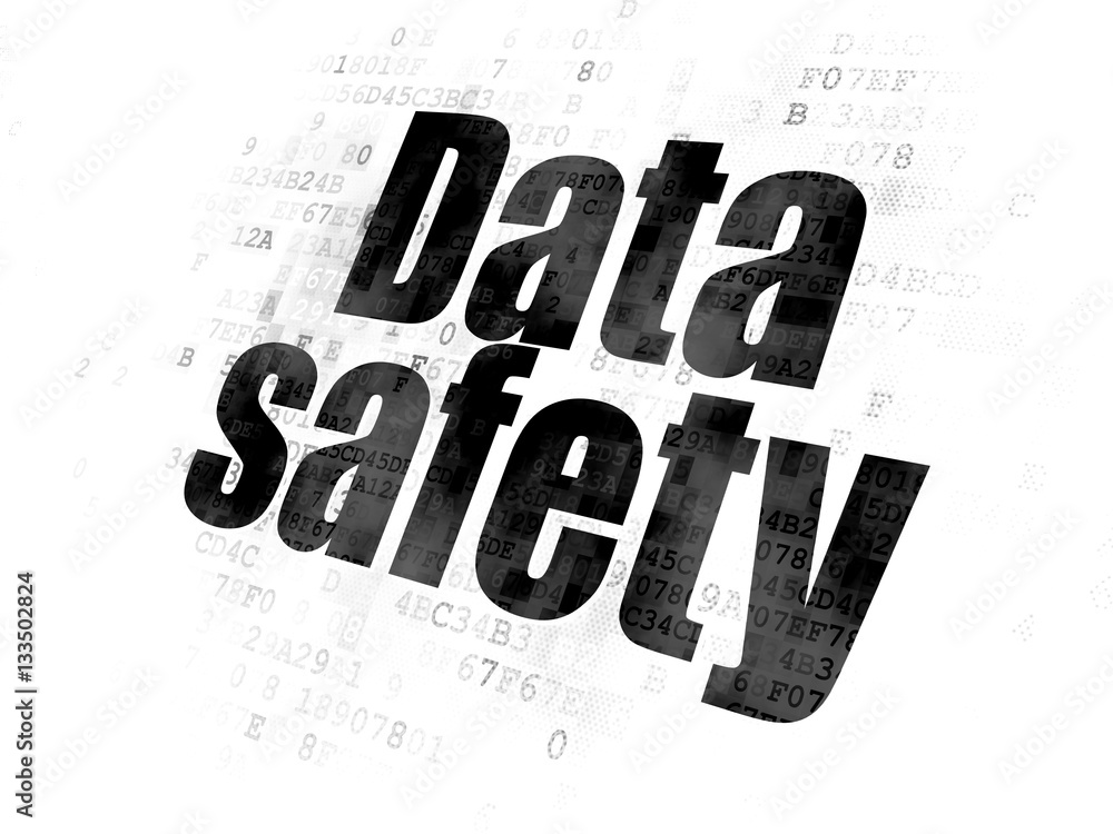 Data concept: Data Safety on Digital background Data concept: Data Safety on Digital background