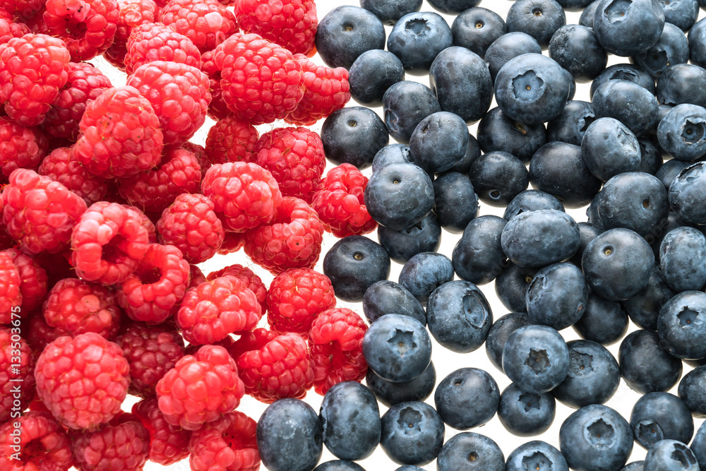 Blueberry and Rasberry fruit Blueberry and Rasberry fruit