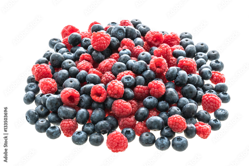 Blueberry and Rasberry fruit Blueberry and Rasberry fruit