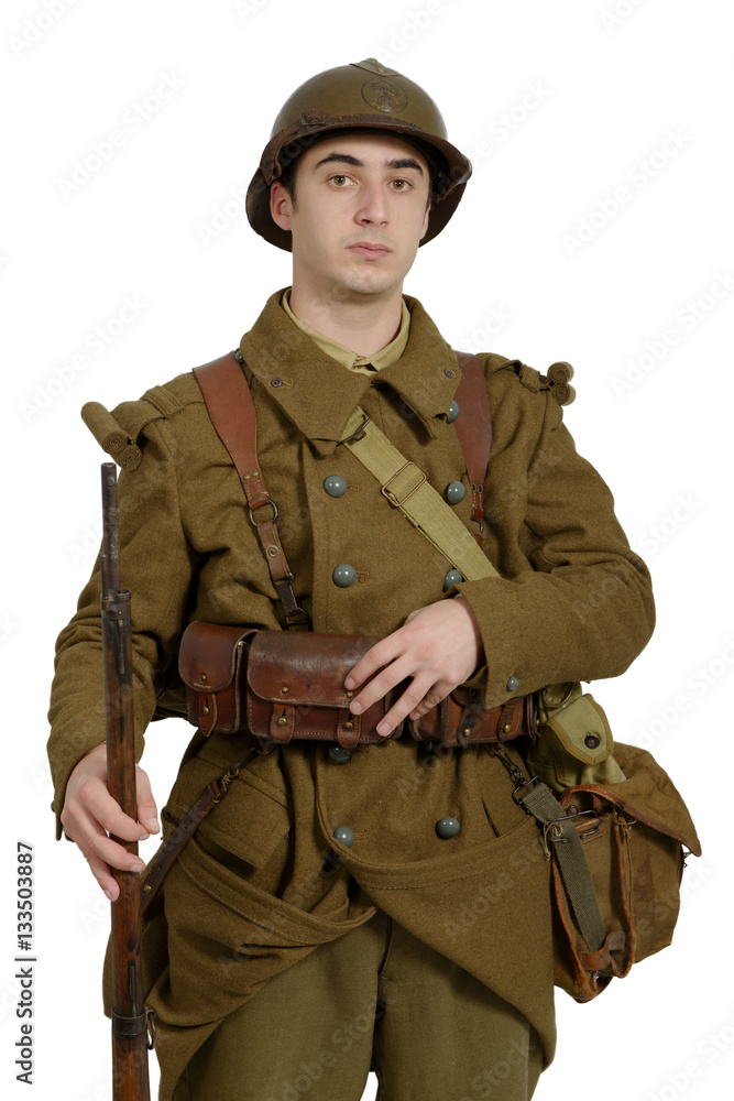 French soldier in 1940's uniform French soldier in 1940's uniform