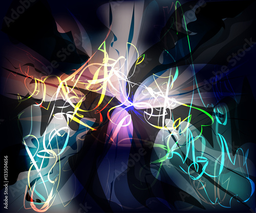 galaxy glassy waves futuristic virtual technology vector