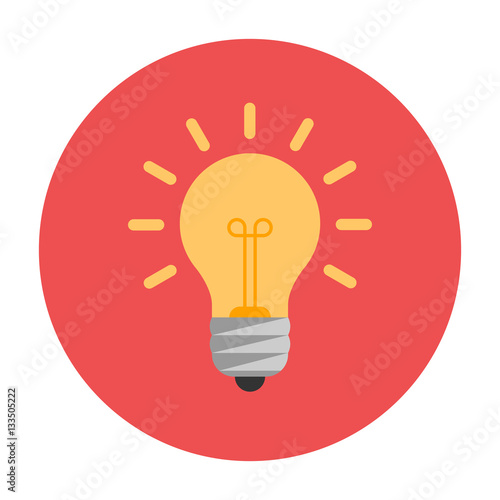 Lightbulb flat icon