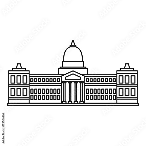 Palace of Congress, Buenos icon, outline style